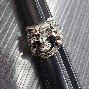 1/$10, 2/$15 -  Men's size 10 Silver-tone Skull Ring Fashion Jewelry